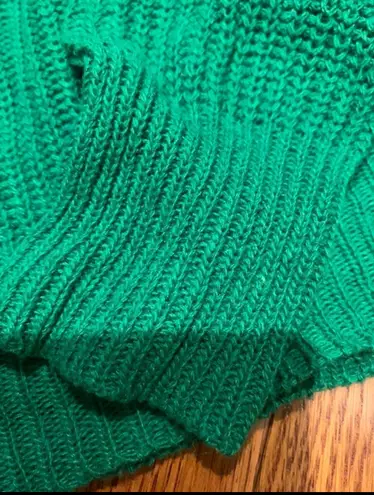 Sage&vicky green nick lace up sweater size S
