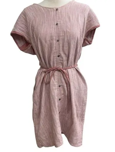 Kuhl Women’s Riviera Shirt Dress sz smal Cotton Rayon Gauze Crew Neck Cap Sleeve