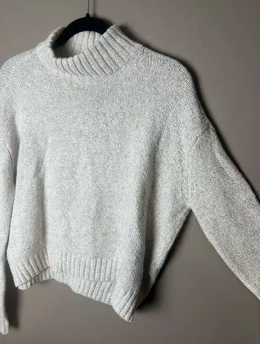 American Eagle  outfitters sweater cropped mock neck taupe/grey nwt medium