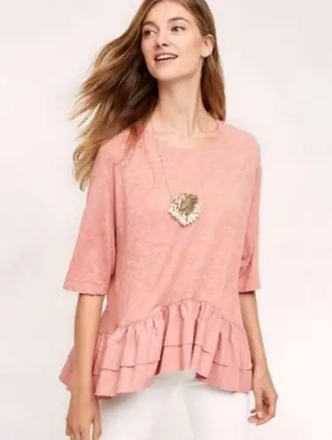 Anthropologie Anthro Akemi + Kin Sleeve Cascade Peplum Top