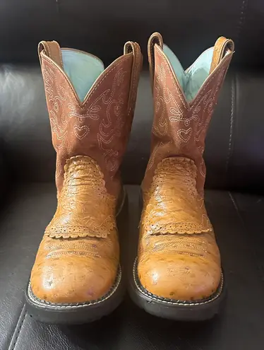 Ariat Ostrich Leather FatBaby Western Boots