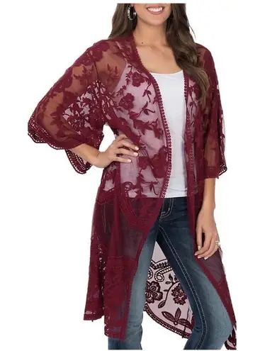 Forgotten Grace ✨ ANTIQUE CROCHET SHEER LACE DUSTER✨