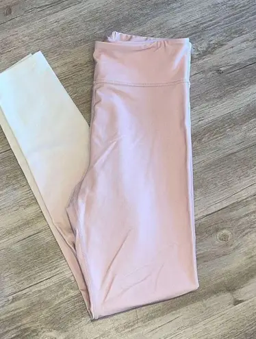 Carbon 38 Womens High Waisted Ombre Pull-On Cristalline Leggings Pink Ombré Mediu