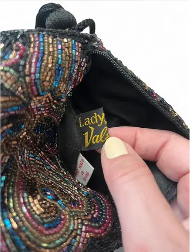 Vintage Lady Eve by Valerie Fully Beaded Oval Sphere Shaped Purse Evening Formal Bag with Strap Multiple