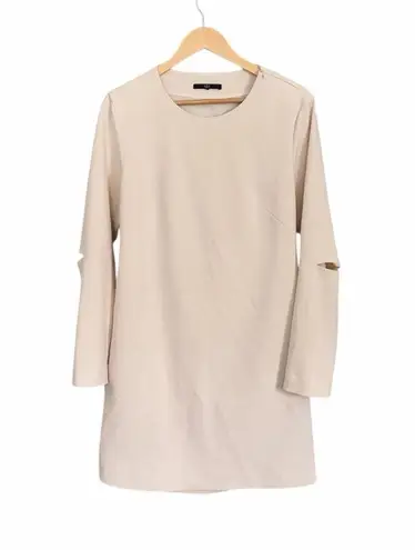 Tibi Cream Dress Open Back and Elbows Long Sleeve