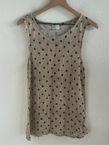 Diesel 100% Linen Black Polka Dot Tunic Dress Top Shirt XS