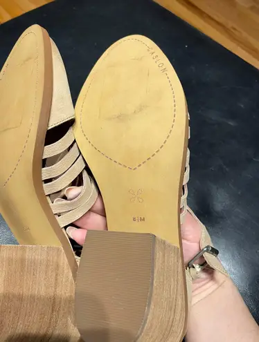 Caslon NWOT Nude Neutral Cutouts Breatheable All LEATHER Laser perforated Cutoffs Ankle Booties