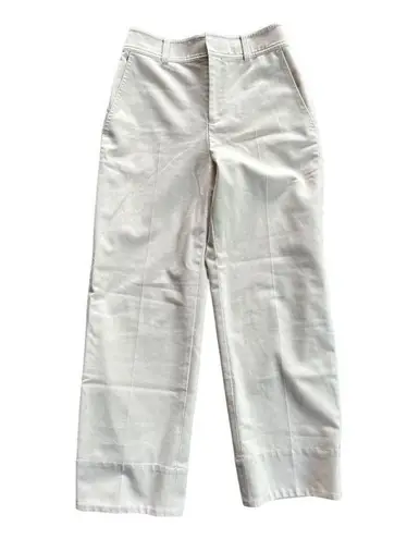 Club Monaco Womens Wide Leg Trouser Pants Pleated Front High Rise Cream Size 2