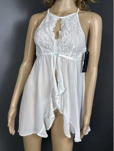 Apt. 9  Intimates Size Medium Chemise Babydoll White Bridal High Neck Lingerie