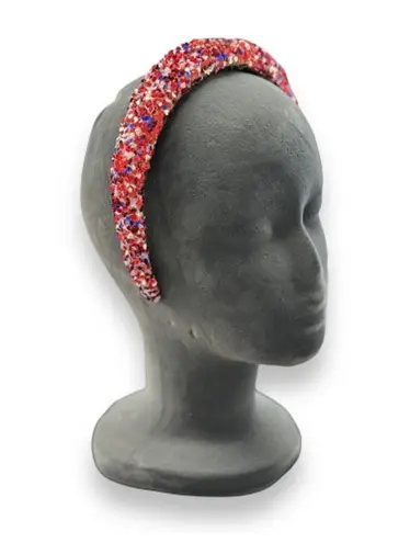 Red White and Blue Glitter Headband Red