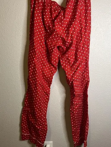 J.Crew  Red Polka Dot Pajama Pant Size Large Tall