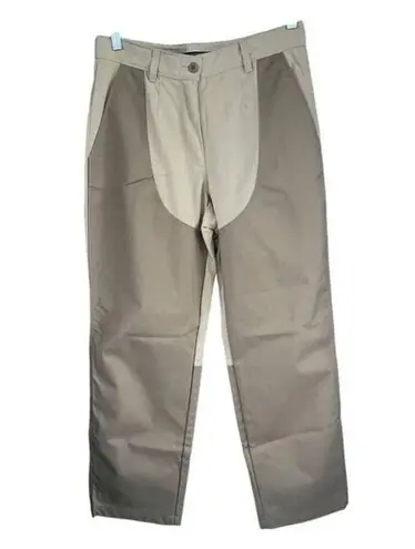 B6 L.L. Bean Upland Field Hunting Pants Womens Size 10 Beige Colorblock Nylon Tan