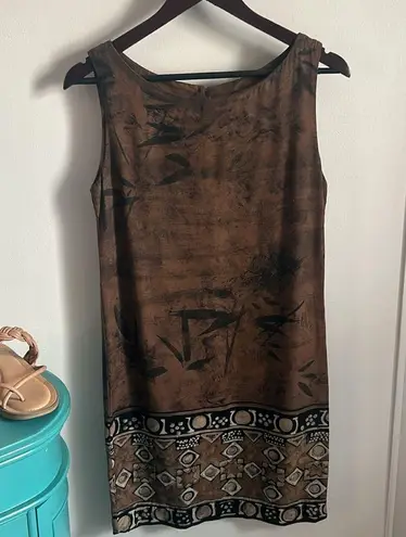 Vintage Hawaiian Tapa Traditional Island Print Sleeveless A