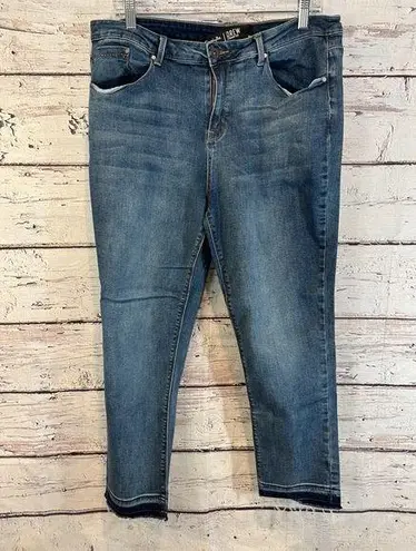 Drew SIMPLY BE "" Distressed Straight Leg Jeans with Frayed Release Hem-16R - Image 1