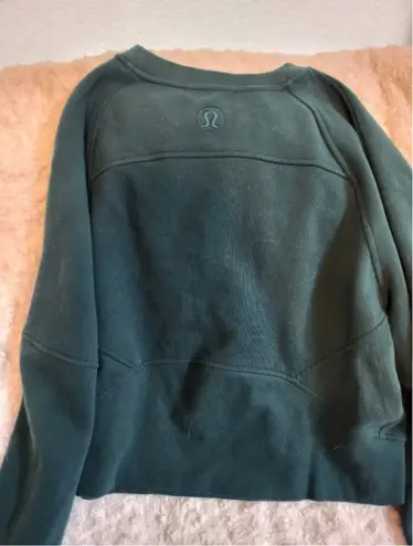 Lululemon Auth  Scuba Oversized Pullover Wordmark M/L - Sonic Teal