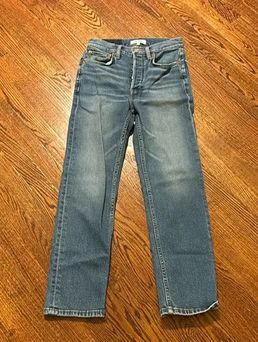 RE/DONE Redone Stovepipe High Waisted Jeans in Clean Dusk