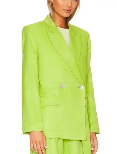 L'Academie Lime Green Boxy Blazer XS Oversized Retro 80s Designer Work $298 NEW