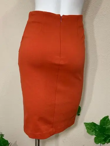 CAbi  #3099 Orange Turmeric Sweater Pencil Skirt