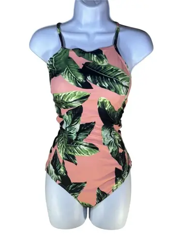 ALBION FIT Albion Hawaiian Print Onepiece Swimsuit Size Large Tropical