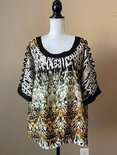 Unique spectrum | Animal Print Blouse Sz 3X