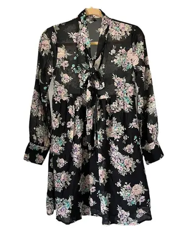 Ban Jara NWT, Floral Babydoll Mini Dress, Sz XS