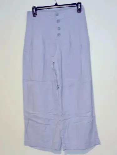Sincerely Jules Linen Blend Wide leg Blue Pants