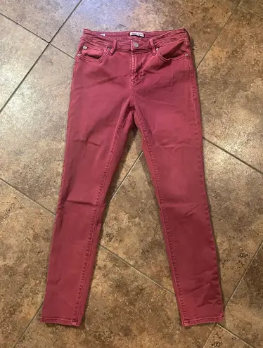 Dear John Gisele High Waisted Maroon Skinny Jeans Size 27