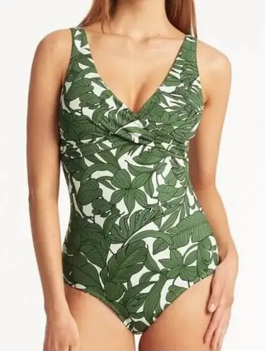 Sea Level NWT $175 Retreat Cross Front swimsuit 6 S M White