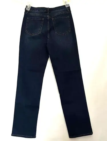 Nine West  Jeans High Rise Straight Womens Jeans Size 4 Dark Wash Blue Denim