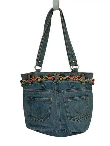 American Vintage Y2K Jurse Jean Purse Rainbow Belt Shoulder Bag