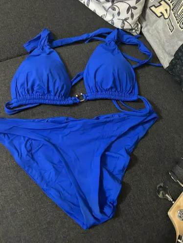 BECCA by Rebecca virtue Blue Bikini- Becca Swim