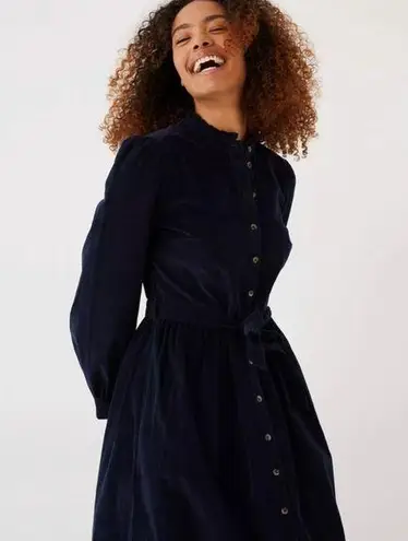 FatFace NWT UK Amelie Corded Black 3/4 Sleeved Knee Length Dress