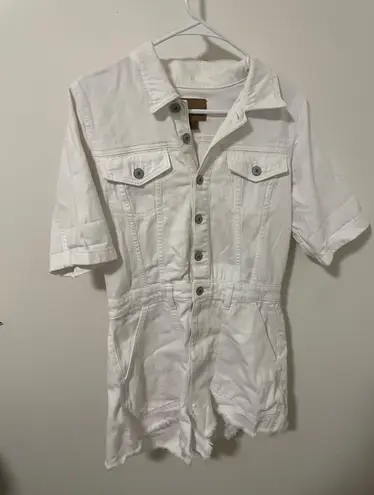 American Eagle White  Denim Romper