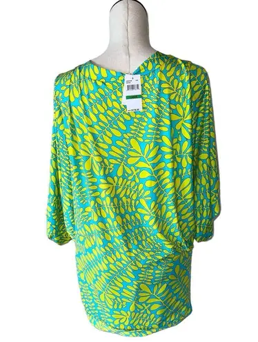 Trina Turk NWT  Women's Large Trellis Kaftan Tunic Dress Swim Spa cover up