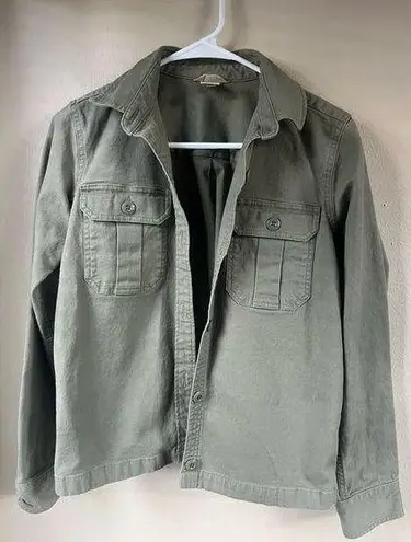 Duluth Trading Company DuluthFlex Fire Hose Ltd. Untucked Overshirt Green Size XS