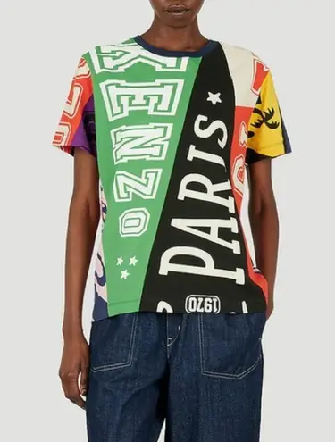 KENZO Flag Print Oversize Cotton T