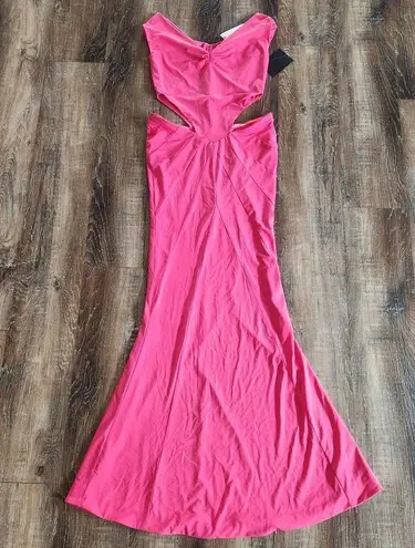Retrofête Retrofete Giada Dress in Fuchsia Pink Size Medium NWT Off the Shoulders Cutout