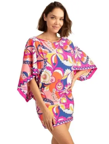 Trina Turk  Sevilla multi colorful print swim tunic coverup dress S