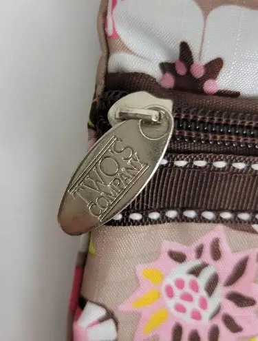 Pacific&Co Two's Purse Travel Bag Crossbody Black Vibrant Floral Nylon Zippers