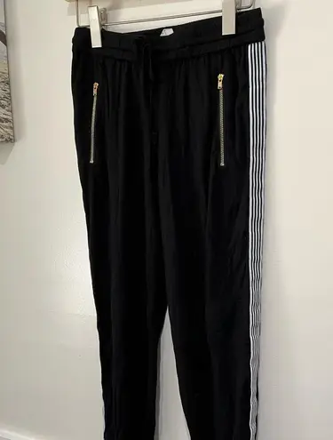 Ramy Brook Apres Jake Jogger Pants Small Black Stripe