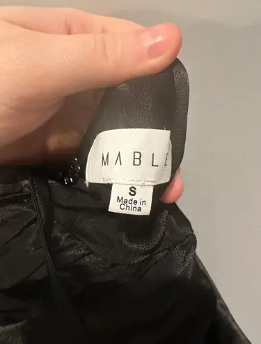 MABLE brand Strappy Tie Back Satin Maxi Dress