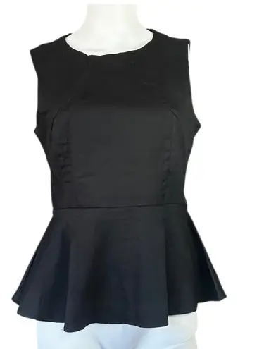 Ali & Kris womens Medium sleek sleeveless black peplum top, elegant open back - Image 1
