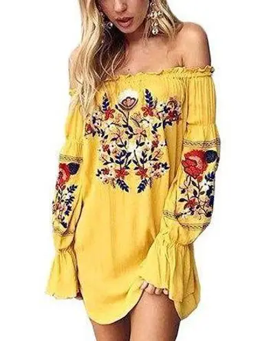 New Look Floral Off The Shoulder Mini Dress