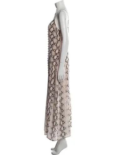 L'Agence NWT Reformation L’Agence silk long maxi dress pink python print vacation summer