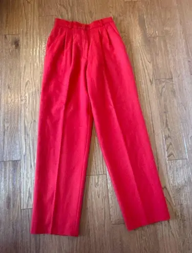 Norton Mcnaughton Vintage Norman Mcnaughton 100% virgin wool red lined trouser pant 8