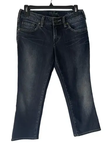 Silver Jeans Women's Size 26 Aiko Capri Dark Wash Western Jeans Blue