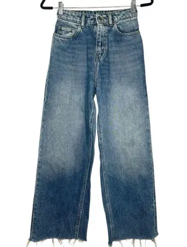 Frank and Oak Nina Wide Leg Jeans Size 25 Blue