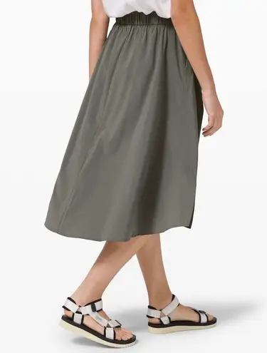 Lululemon NWT  Time To Flounce Skirt Grey Sage Sz 10