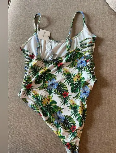 Revamped Tropical Floral One-Piece Swimsuit Size L