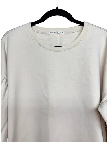 Marine layer Jace Puff Sleeve Sweatshirt in Antique White Women’s Size XL